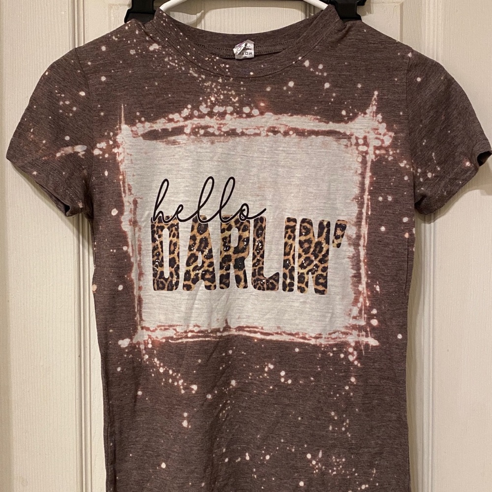 Women’s fit bleached tshirt